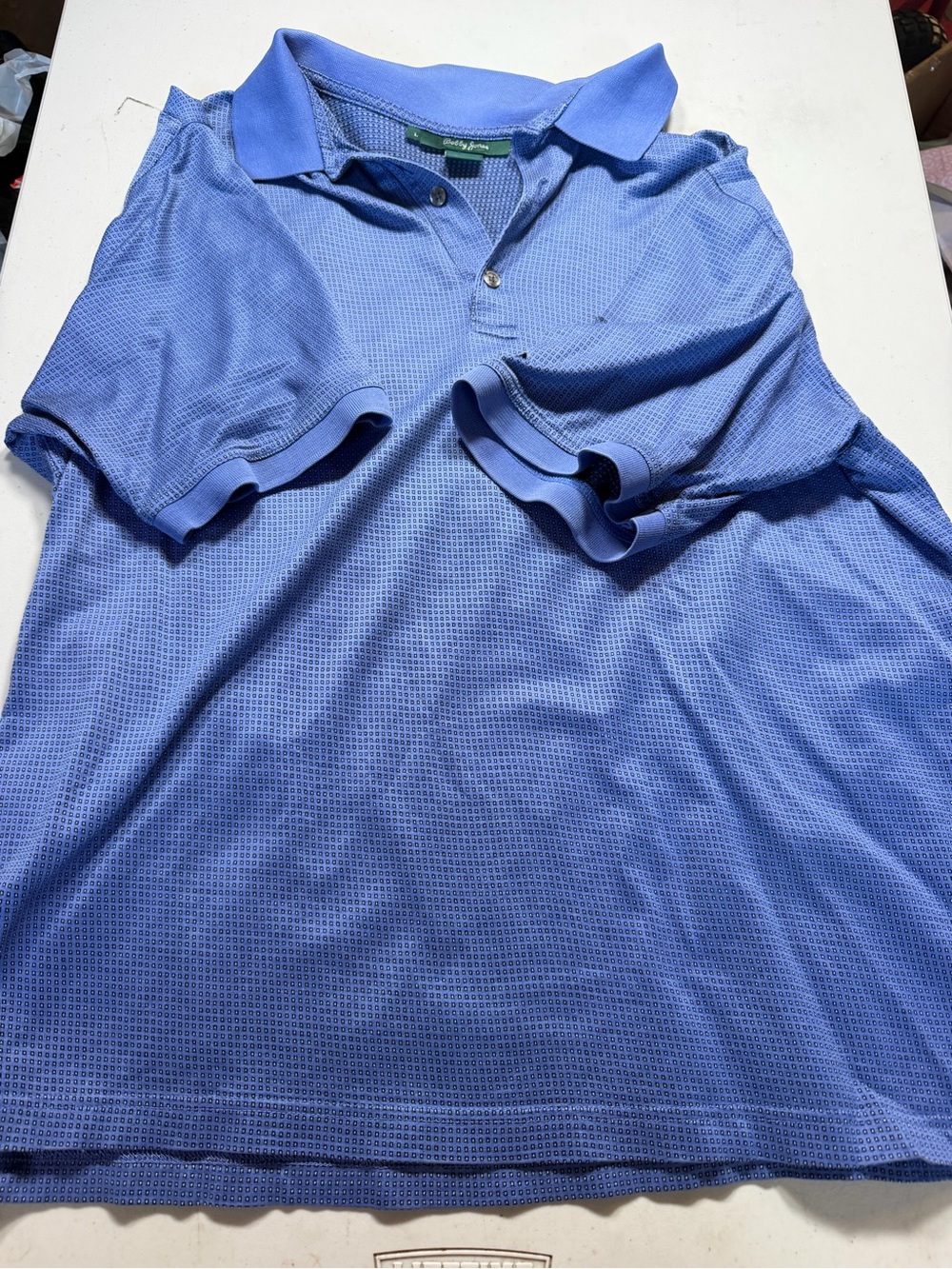 Bobby Jones Light Blue Micro-Pattern Polo